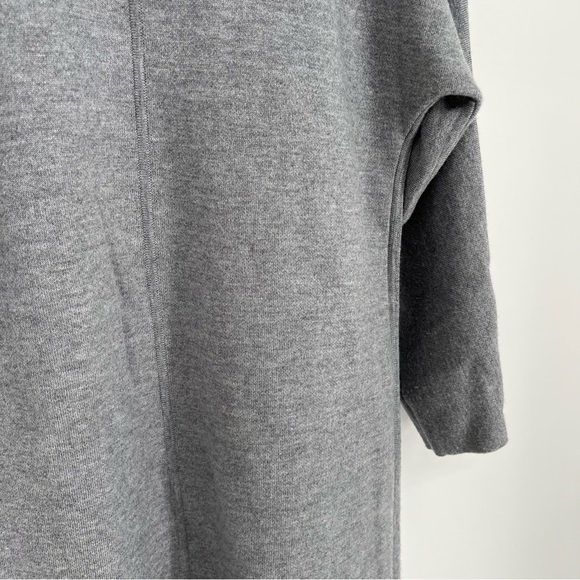 Everlane Dress Luxe Double Knit Sweater 100% Wool Stretch Neutral Gray Small - Picture 9 of 9
